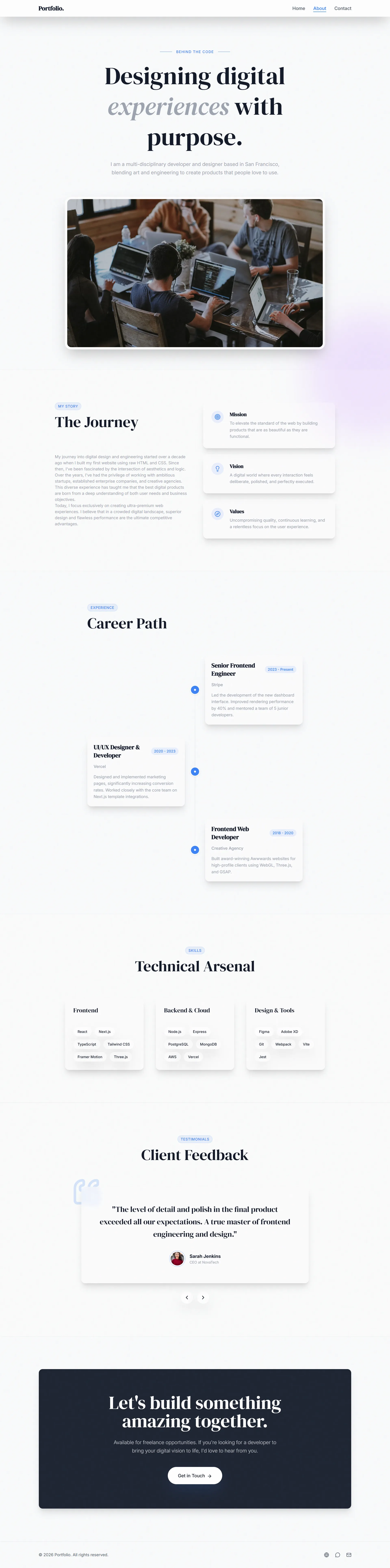 Portfolio Template - About