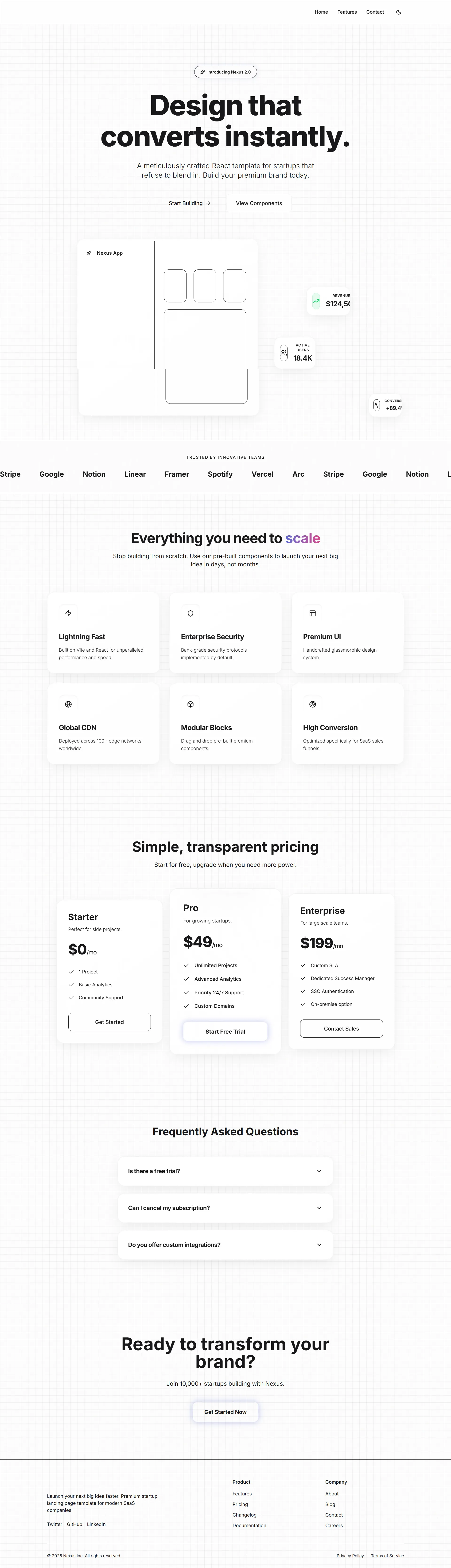 Startup Landing Page